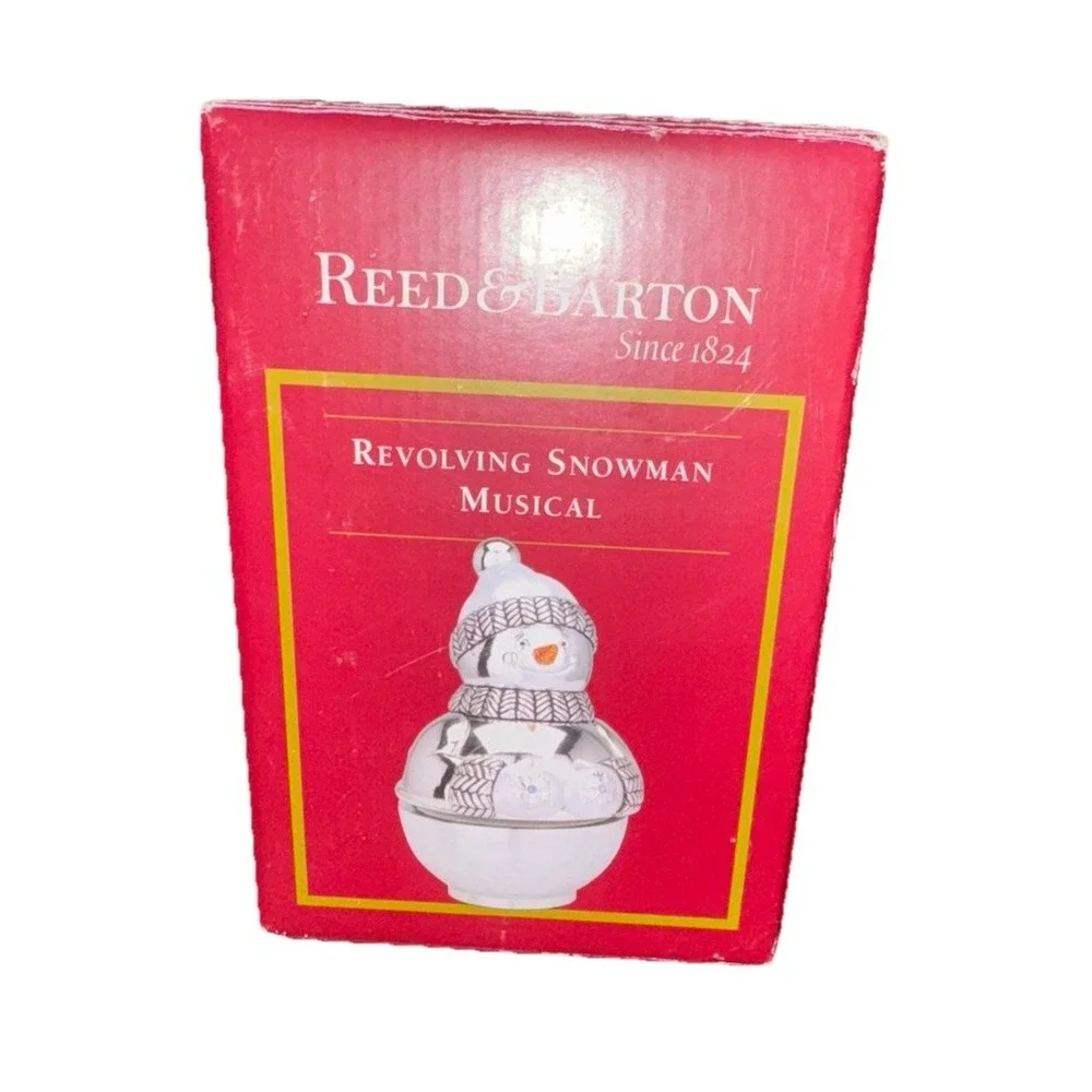 Reed & Barton 2024 Vintage Christmas Snowman Musical figurine 896416